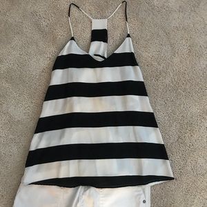 Cute black/white stripe tank. Size small.